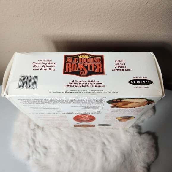 Ale House Beer Can Roaster As Seen On TV w/Bonus 2 Piece Carving Set - Picture 4 of 7